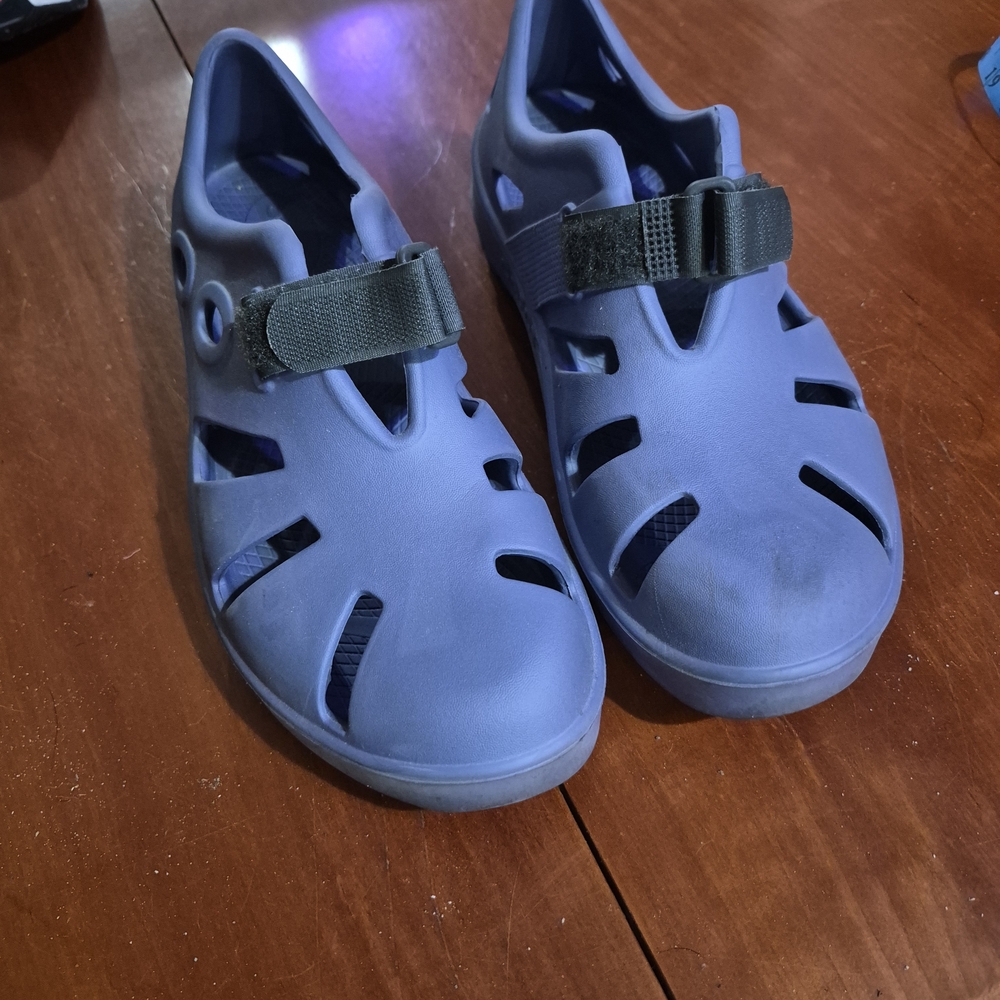 OOFOS Women's Blue Sandals with Black Strap